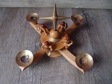 alter Adventsleuchter 4 armig Kerzenleuchter mit 4 Engel Holz Erzgebirge