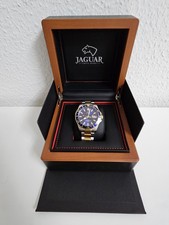 Jaguar J863C Herrenuhr Edelstahl Armbanduhr Farbe Silber Dunkelblau Gold