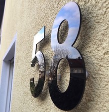 Hausnummer Hochglanz Schwarz 9H01  - Türnummer - Postnummer - Nummer - Acrylglas