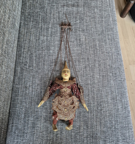 Marionette aus holz textil - &,