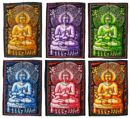 Buddha stoffbild wandbehang - buddha,