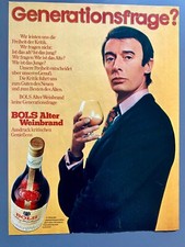 BOLS Alter Weinbrand Erven Lucas Original 1971 Vintage Advert Werbung Reklame