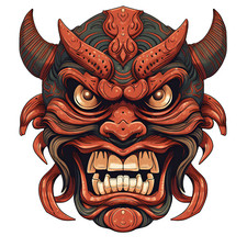 Car sticker tiki demon - tiki,