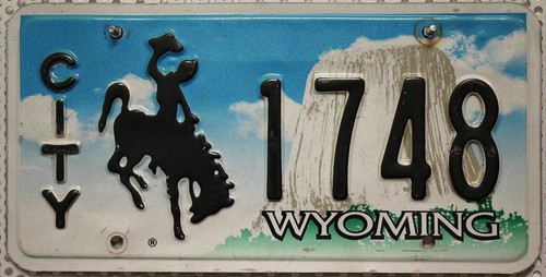 Wyoming nummernschild - wyoming,