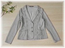 estelle jolie * schicke dünne Shirt Jacke Sweat Blazer bestickt * Gr. 36 / 38