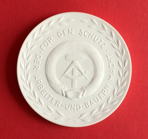 Ddr porzellan medaille nva - porzellan,