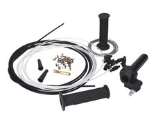 Gasgriff Set Kurzhub schwarz Gaszug Gasbowdenzug Roller Moped Enduro Supermoto