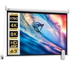 4:3 Beamer Leinwand Elektrisch 171 x 130cm Projektionsleinwand mit Fernbedienung