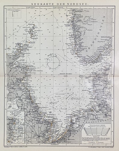 Antike historische seekarte - historische,