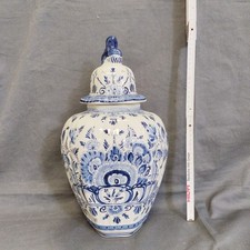 Delft blau deckelvase - blau, deckelvase,