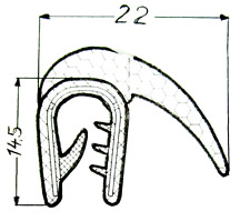 MB Trac  Türdichtung mit seitlicher Dichtfahne KSD 7