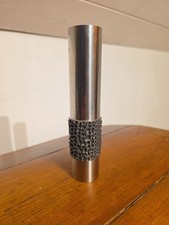 Vase Edelstahl, handgefräst aus einem Stück ca. 1975 - Unikat