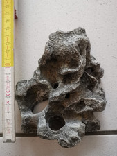 Aquarium Deko Stein grau Polyresin 16x11x7cm hardscape Fisch