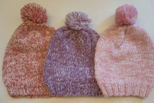 1 x Damen Pudelmütze Handgestrickt - Farbe wählbar  --  NEU + TOP MODISCH  !!