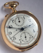 Guinand Chronograph 14ct Gold - Rattrapante Schleppzeiger