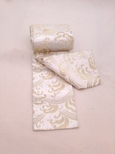 Luxus Hanhaba-Obi – Reine Seide & Goldfäden – Wellenmuster – Japan