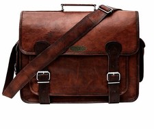 Vintage Leder Laptop Kuriertasche Schulranzen Aktentasche Umhängetasche Unisex