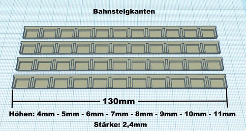 Bahnsteigkante spur tt - bahnsteigkante,