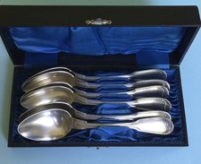 Christofle Chinon Augsburger Faden Tafellöffel Esslöffel Versilbert Antik