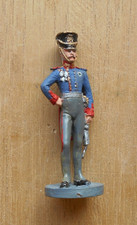 vollplastische milit. Zinnfigur, ca. 6 cm hoch, bemalt, Offizier, 1820