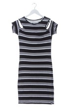 SUPERDRY Shirtkleid Damen Kleid Gr. DE 36 schwarz-weiß Casual-Look