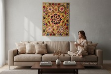 190x147 cm hand bestickte