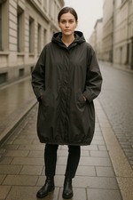Zara oversized hooded charcoal - zara,