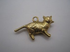 Charm für Bettelarmband – Katze – 750 Gelbgold