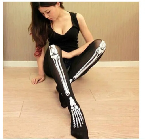 Skelett strumpfhose totenkopf - skelett,