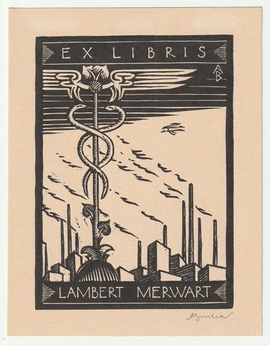 Antonin burka exlibris für - antonin, burka: