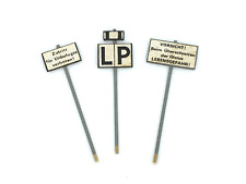 3 gealterte Eisenbahn Signaltafeln in  Betonoptik Messing 1:32 Spur 1 Spur G LGB