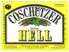 altes DDR Bier Etikett -