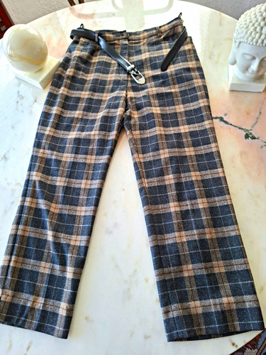 Damen chino hose kariert - hose,