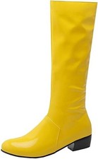 Kniehoch Stiefel Flach Lack