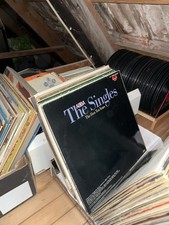 Schallplatten mit mobilen Schallplattenspieler