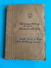 DDR Festveranstaltung 20 Jahre VEB Schutzbekleidung Berlin Bestellliste / Fotos