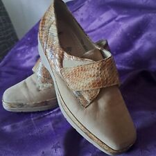 Waldläufer, schöner Halbschuh, Klettverschluss, m. Kroko, Gr. 37, Gr. 5, Weite H