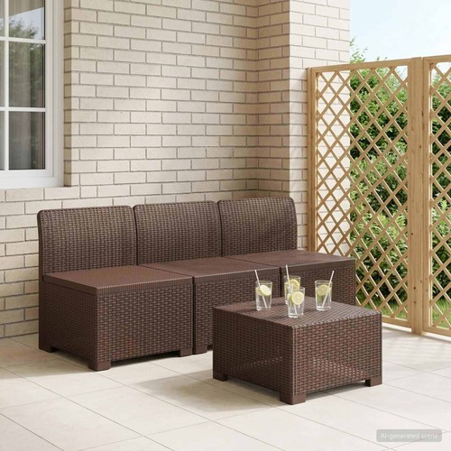 Sitzer gartensofa rattan - 3-sitzer,