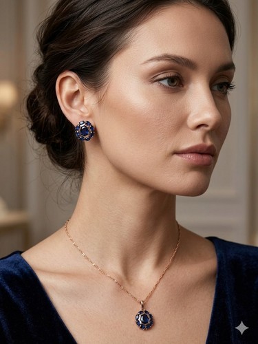 Schmuckset türkisblau modern