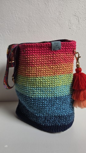 Handgehäkelte boho tasche - boho-tasche, /