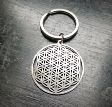 Schlüsselanhänger Blume des Lebens Edelstahl Feng Shui Neu