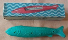 DDR Badethermometer Badewannen Thermometer Fisch Forelle Grün 19cm OVP TOP + RAR