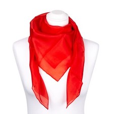 Seidentuch Halstuch Tuch rot feuerrot Seide 90x90cm