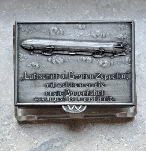 Antique zeppelin stamp - antique, box
