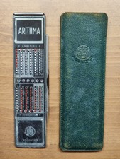 ARITHMA ADDIATOR Rechenschieber mit Stift Rechenmaschiene Addition Subtraction