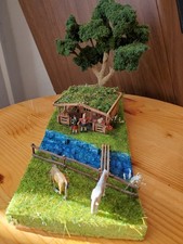 Wandern in der Natur H0 1:87 Diorama Preiser Faller Figuren Landschaft Pferde