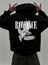 Romance Herren Hoodie Streetwear Kapuzenpullover Fashion Mode Lifestyle 5XL
