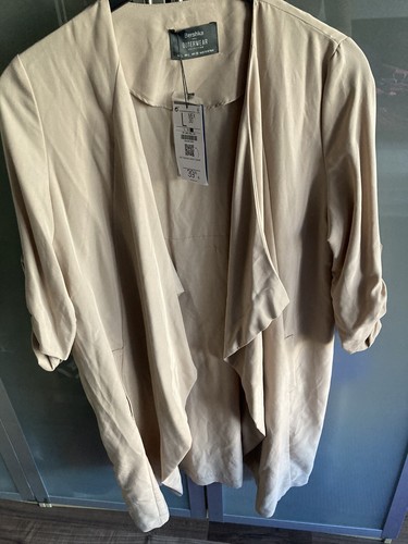 Bershka sommer mantel beige - bershka, l