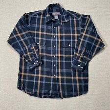 Moose Creek Flanellhemd Herren Large schwarz braun schwer Holzfäller Overshirt USA