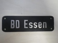 Alu Schild Eisenbahn original Heimatschild BD Essen Lokschild DB Bahndirektion